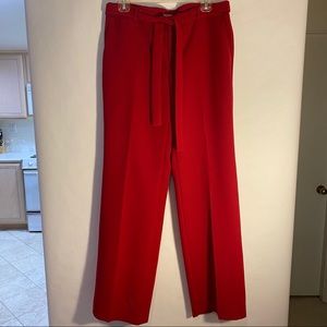 Banana Republic Red Trouser Pants w/ belt